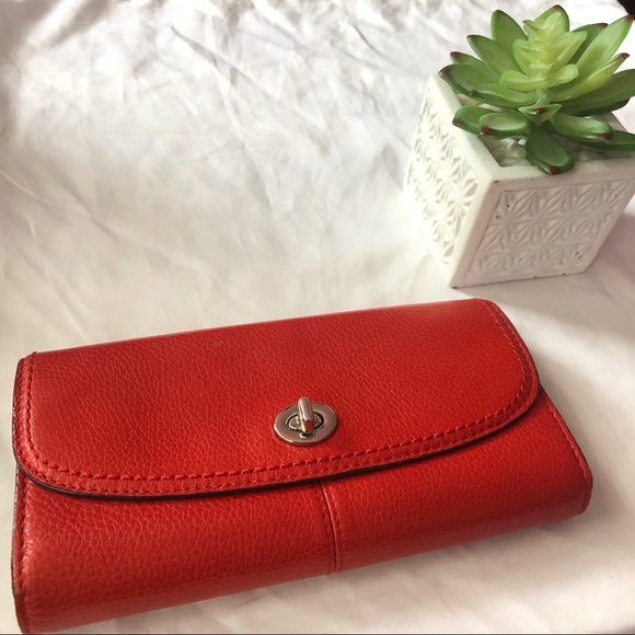 Coach Handbags - Red Coach Wallet ❤️